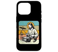 Retro Jesus Drummer Worship Rhythm Graphic Praise Music Case for iPhone 16 Pro