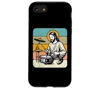 Retro Jesus Drummer Worship Rhythm Graphic Praise Music Case for iPhone SE (2020) / 7/8