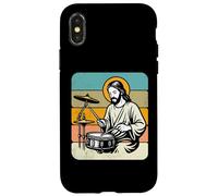 Retro Jesus Drummer Worship Rhythm Graphic Praise Music Case for iPhone X/XS