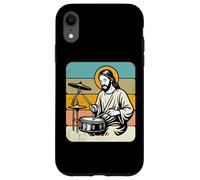 Retro Jesus Drummer Worship Rhythm Graphic Praise Music Case for iPhone XR