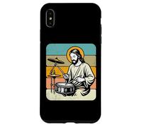 Retro Jesus Drummer Worship Rhythm Graphic Praise Music Case for iPhone XS Max