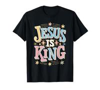 Retro Jesus is King Christian Faith T-Shirt