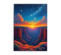 Retro Jigsaw Puzzle 1000 Pieces for Adults Narrows Down to Canyon National Park at Sunset Loop Colorful Jigsaw Puzzles for Adults and Teens Puzzle Toys Wooden Gifts