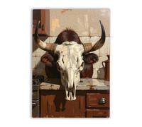 Retro Jigsaw Puzzle 1000 Pieces for Adults Rustic Bull Skull Suitable for Those Who Like Challenging Family Leisure and Entertainment Toys