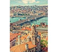 Retro Jigsaw Puzzle 500 Pieces for Adults Church and Bridge Istanbul Suitable for Those Who Like Challenging Jigsaw Puzzles,Family Leisure and Entertainment Toys