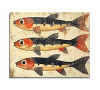 Retro Jigsaw Puzzle 500 Pieces for Adults Fish Pattern Medieval Old for Players Who Like to Challenge The Difficult and Unlock More Complex Patterns in Hd