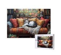 Retro Jigsaw Puzzles for Adults 500, Cat Puzzles for Adults Wooden, Funny/Difficult/Impossible/Challenging Decompression Games, As a Birthday and Holiday Decor Gifts for Women and Men M-901