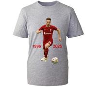 Retro Jota 1996-2025 T Shirt Football Lover Liverpool Fan Made Diogo Gift Soccer Tshirt Jota Tribute Tee Unisex Kids Adult Tee Tops (Heather Grey, S)