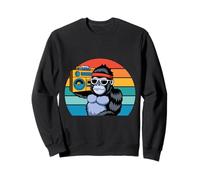 Retro Jungle Vibes for Real Music and Gorilla Fans Sweatshirt