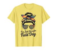 Retro JUST HERE for Field Day Snack Teacher Win On Kids Cool T-Shirt