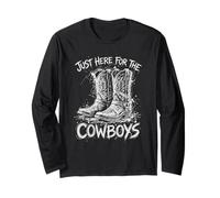 Retro Just Here for The Cowboys Boots Texas Long Sleeve T-Shirt