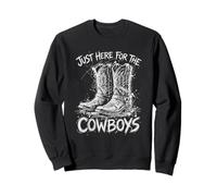 Retro Just Here For The Cowboys Boots Texas Sweatshirt