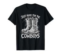 Retro Just Here for The Cowboys Boots Texas T-Shirt