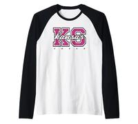 Retro Kansas Cheer Pink Leopard Collegiate State Art Raglan Baseball Tee