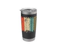 Retro Kansas City Missouri Downtown Skyline Distressed Stainless Steel Insulated Tumbler