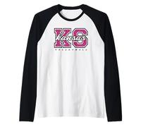 Retro Kansas Volleyball Pink Leopard Collegiate State Art Raglan Baseball Tee