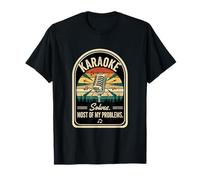 Retro Karaoke Solves Most of My Problems Funny Singer T-Shirt