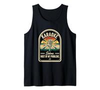 Retro Karaoke Solves Most of My Problems Funny Singer Tank Top