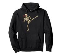 Retro Karate Skeleton Halloween Kids Boys Girls Martial Arts Pullover Hoodie