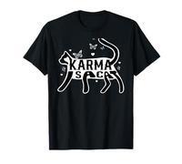 Retro Karma Is A Cat Funny For Men Women Kids Meme T-Shirt