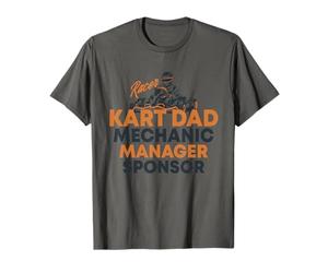 Retro Kart Go Kart Papa Dad Racing Pit Crew Driver T-Shirt
