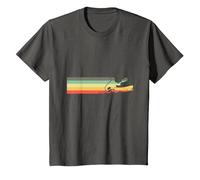 Retro Kayaking Yak Paddling - Vintage Kayak Kayaker T-Shirt, Youth, Asphalt Grey, X-Small