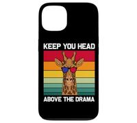 Retro Keep Your Head Above The Drama Vintage Giraffe Case for iPhone 13