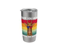 Retro Keep Your Head Above The Drama Vintage Giraffe Stainless Steel Insulated Tumbler