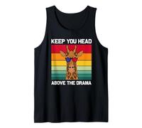 Retro Keep Your Head Above The Drama Vintage Giraffe Tank Top