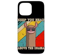 Retro Keep Your Head Above The Drama Vintage Llama Alpaca Case for iPhone 13 Pro Max