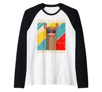 Retro Keep Your Head Above The Drama Vintage Llama Alpaca Raglan Baseball Tee