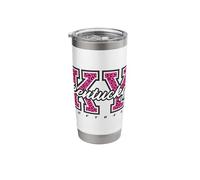 Retro Kentucky Softball Pink Leopard Collegiate State Art Stainless Steel Insulated Tumbler
