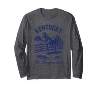 Retro Kentucky State Shirt Est 1792 Bluegrass Horse Racing Long Sleeve T-Shirt