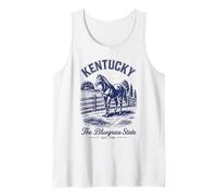 Retro Kentucky State Shirt Est 1792 Bluegrass Horse Racing Tank Top