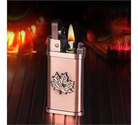 Retro Kerosene Lighter, Soft Flame with Automatic Ejection, Recyclable Butane Gas for Candles, Cigars, Campfires, for Men and Dads