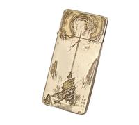 Retro Kerosene Lighter with Grinding Wheel Ignition, Classic Soft Flame, Refillable for Outdoor Camping, Portable Design (Fuel Not Included)