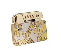 Retro Kerosene Lighter with One-Button Ejection, Double-Sided Metal Embossed Body, Ideal for Business Gifts and Camping