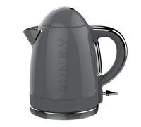 FUNKY Retro Kettle, Large 1.7L Capacity, 3kw Fast Boil with Easy Pour - Grey