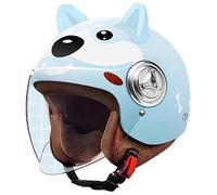 Retro Kids 3/4 Motorbike Half Hel-Met,DOT Approved Toddler Vintage Open Face Electric Scooter Go-Kart Dirt-Bike ATV Hel-Met,Youth Child Moped Bicycle for 2-6 Years A6,46-52cm