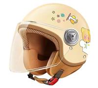 Retro Kids 3/4 Motorbike Half Hel-Met,DOT Approved Toddler Vintage Open Face Electric Scooter Go-Kart Dirt-Bike ATV Hel-Met,Youth Child Moped Bicycle for 2-6 Years A9,46-52cm