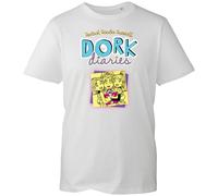 Retro Kids Comic Dork Squad Cover T-Shirt, Sarcastic Reading Humour Design, World Book Day Diary School Outfit, Quiet Nerd Joke Tee UK (White, 5 Years)