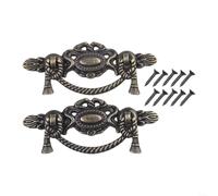 Retro Kitchen Cabinet Door Knobs 2PCS Zinc Alloy Furniture Pulls with Antique Finish