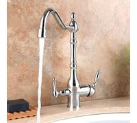 Retro Kitchen Tap 3 Way Kitchen Tap Chrome 3 Way Water Filter Tap Kitchen Drinking Taps Sink Mixer 3 in 1 Water Filter Purifier Tap