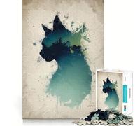 Retro Kitty Pop Jigsaw Puzzles for Adults1000 Piece Mind Skill Group Joy Quality Edge Art Collection Piece (38x26cm)