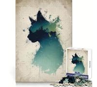 Retro Kitty Pop Jigsaw Puzzles for Adults1000 Piece Mind Skill Group Joy Quality Edge Art Collection Piece (38x26cm)