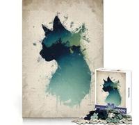 Retro Kitty Pop Jigsaw Puzzles for Teenagers 1000 Pieces Recall Boost Gentle Relax Smooth Cut Stylish Gift (38x52cm)