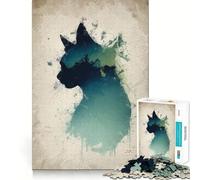 Retro Kitty Pop Jigsaw Puzzles for Teenagers 1000 Pieces Recall Boost Gentle Relax Smooth Cut Stylish Gift (38x52cm)