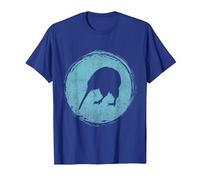 Retro Kiwi New Zealand T-Shirt, Men, Royal Blue, 3X-Large
