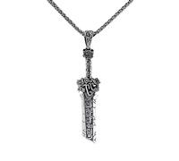 Retro Knight Metal Broken Sword Pendant Domineering Men's Stainless Steel Chain Necklace Punk Motorcycle Riding Jewelry Gift