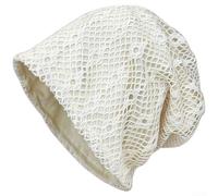 Retro Knit Dome Hat for Women and Men, Stretchy Breathable Polyester Beanie with Short Brim, Foldable Vintage Style Cap for Spring and Autumn Travel(Beige)
